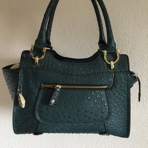 NWOT London Fog Faux Ostrich Embossed Tote